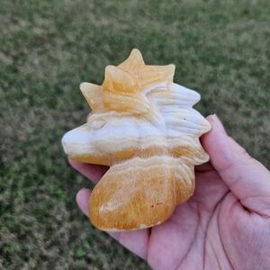 honey calcite unicorn 3 in